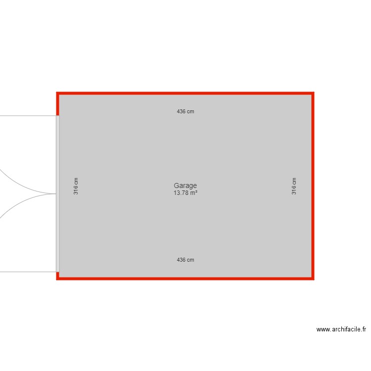 BI 5780 annexe garage côté. Plan de 0 pièce et 0 m2