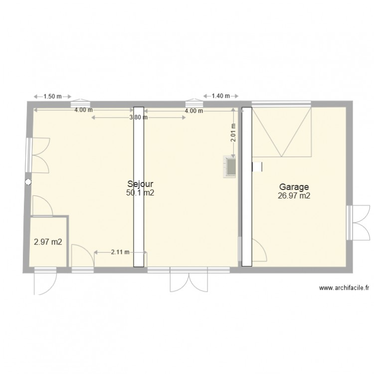 RDC Grange. Plan de 0 pièce et 0 m2