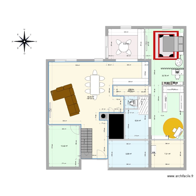 plan1. Plan de 11 pièces et 129 m2