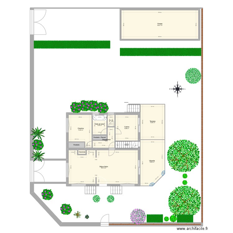 Projet. Plan de 14 pièces et 667 m2