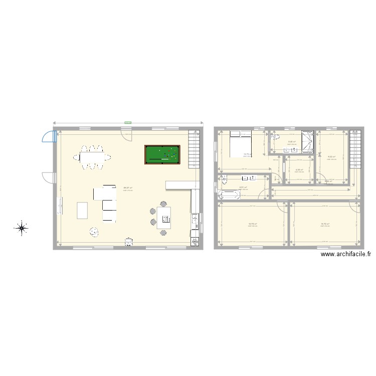 etage version 1. Plan de 0 pièce et 0 m2