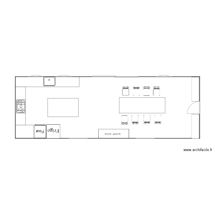 cuisine1. Plan de 0 pièce et 0 m2