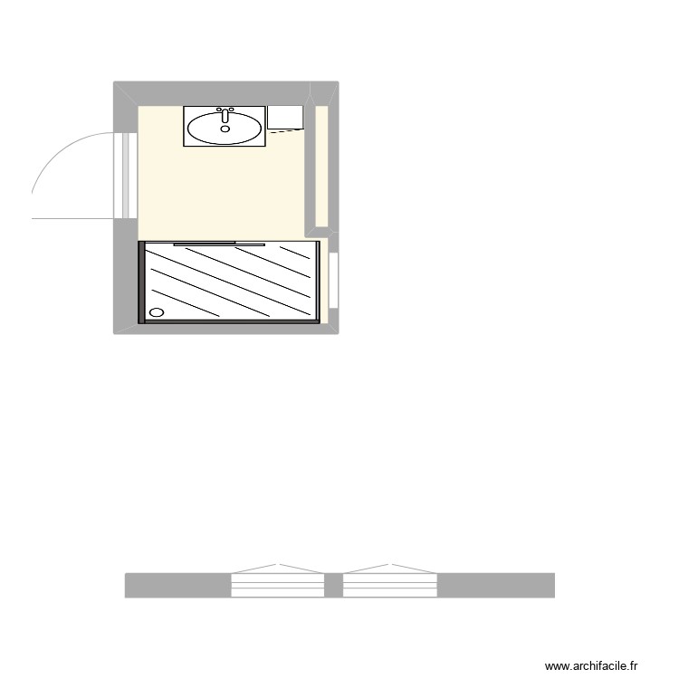 SDB. Plan de 0 pièce et 0 m2