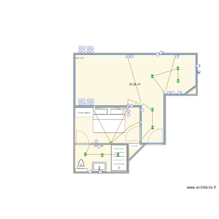 10 Civry projeté electricite  Martineau. Plan de 4 pièces et 32 m2