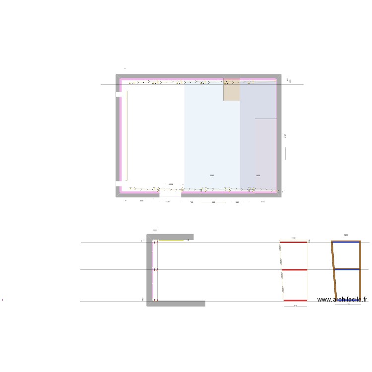 Cloison Oblique - x10 -V2. Plan de 0 pièce et 0 m2