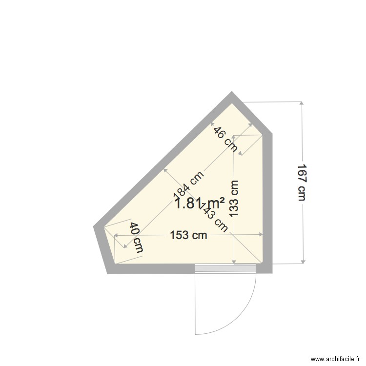 247 V plan WC. Plan de 0 pièce et 0 m2