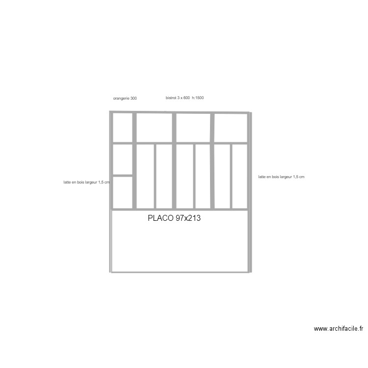 cloison  nuit  1er etage Torreilles. Plan de 0 pièce et 0 m2