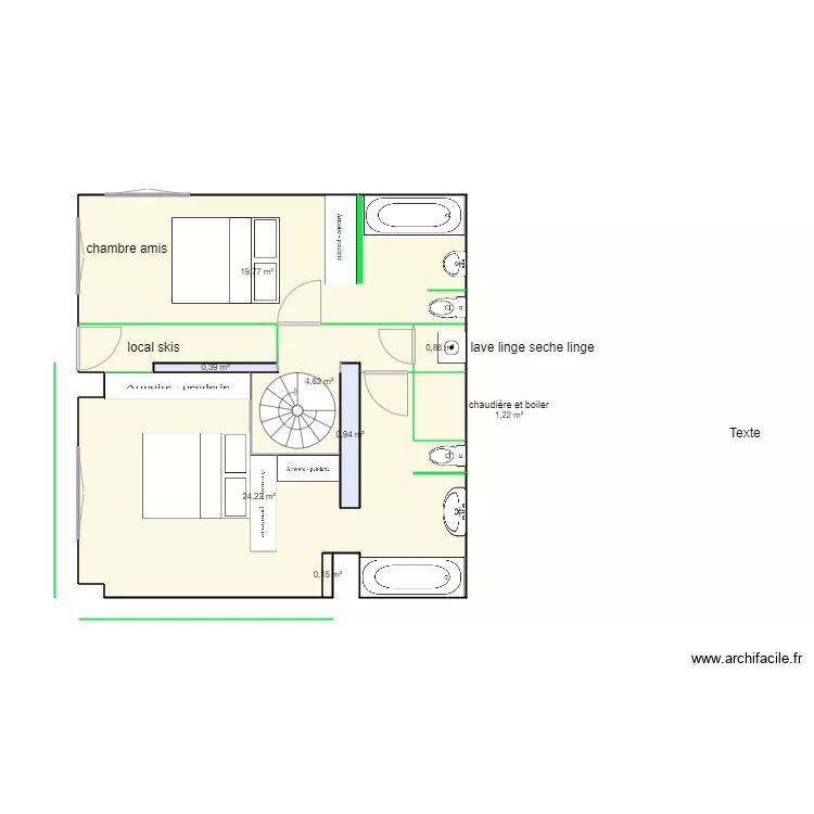 dahu nu. Plan de 0 pièce et 0 m2