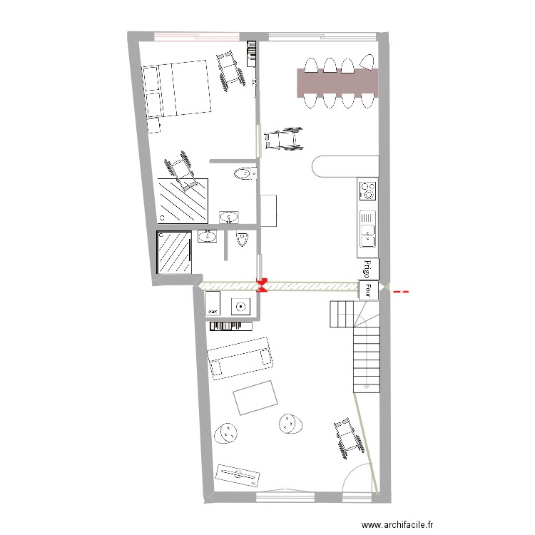 turballe 55m². Plan de 0 pièce et 0 m2