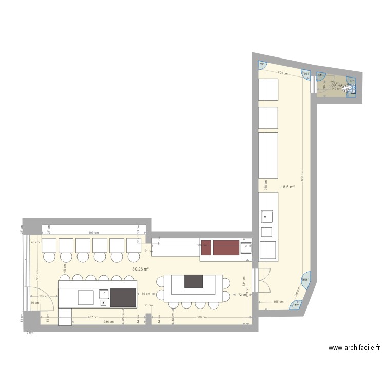 46 Daubenton 75005 Option comptoir 20181109. Plan de 0 pièce et 0 m2