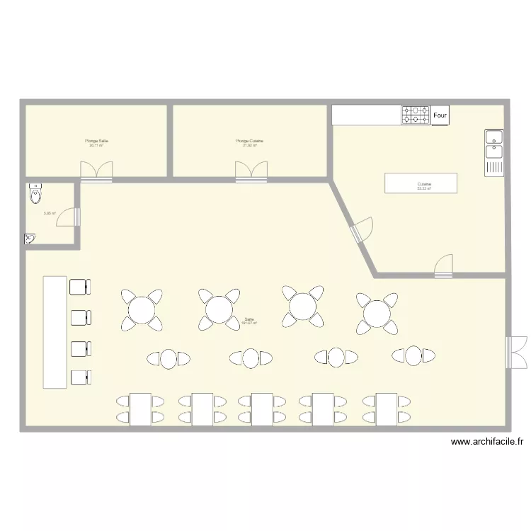 Plan restaurant. Plan de 