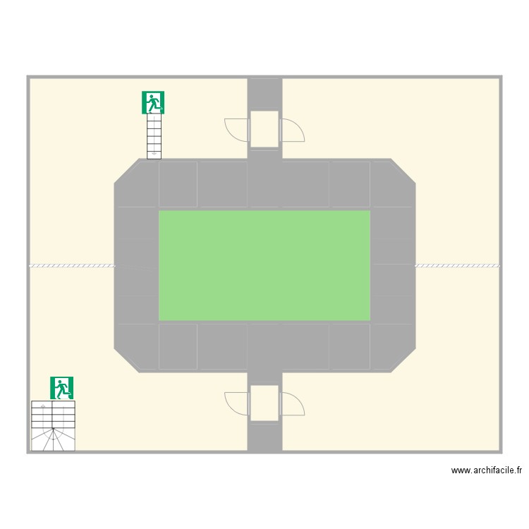 Plan batiment principal 1étage - PIU lutte contre l'incendie. Plan de 0 pièce et 0 m2