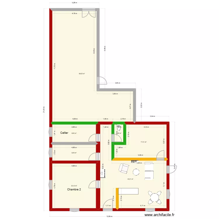 Projet 2 Montcempey. Plan de 7 et 167 m² Projet 2 Montcempey. Plan de 7 et 167 m²