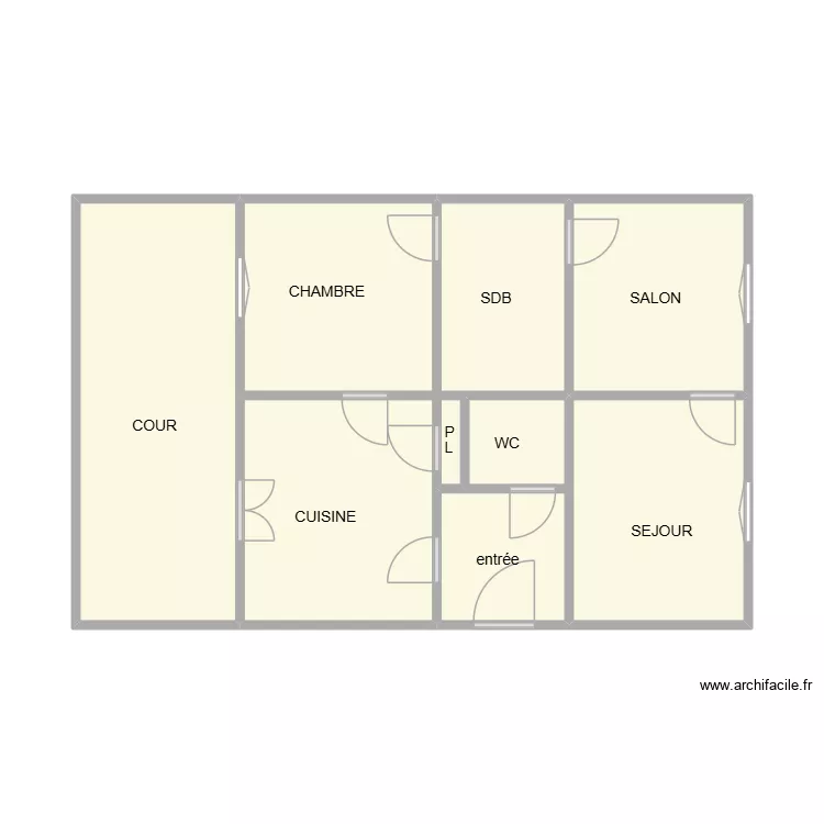 JACQUAR PESENTI RDC. Plan de 9 et 46 m² JACQUAR PESENTI RDC. Plan de 9 et 46 m²
