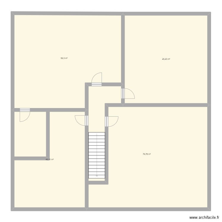 Maison. Plan de 4 pièces et 221 m2