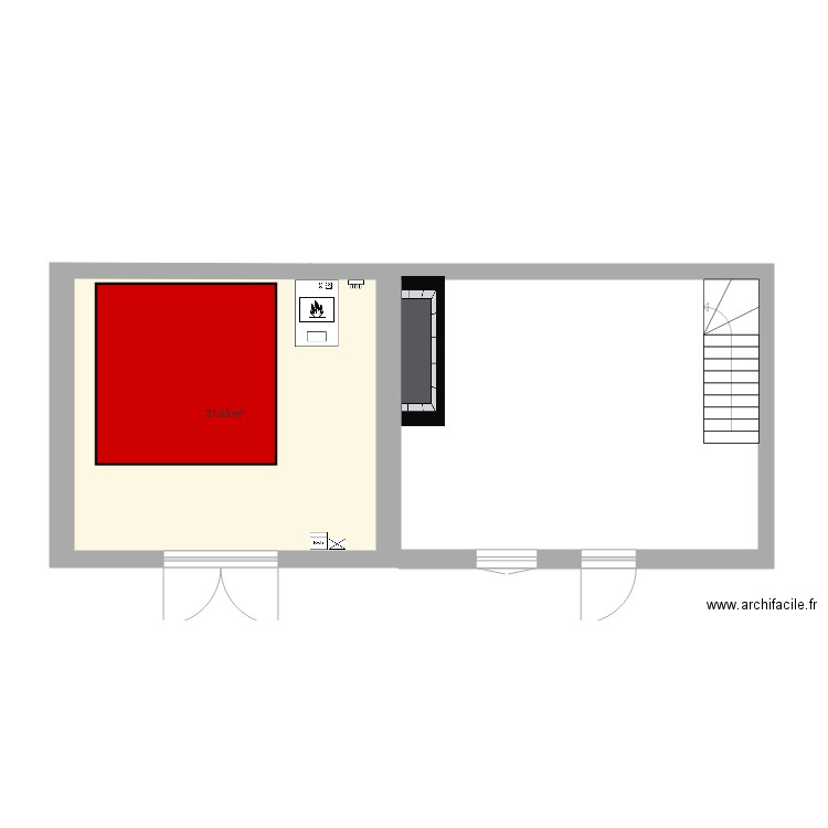 sous sol  avant travaux. Plan de 0 pièce et 0 m2