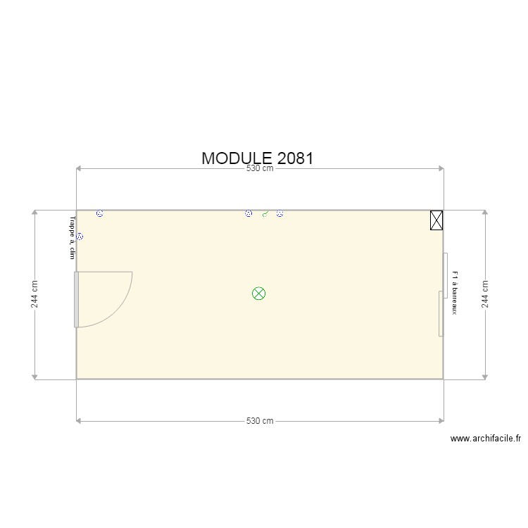 MODULE 2081. Plan de 0 pièce et 0 m2