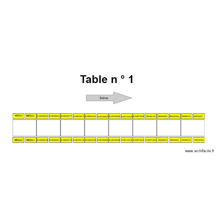 Table 1. Plan de 0 pièce et 0 m2