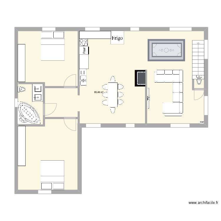 RDC . Plan de 0 pièce et 0 m2