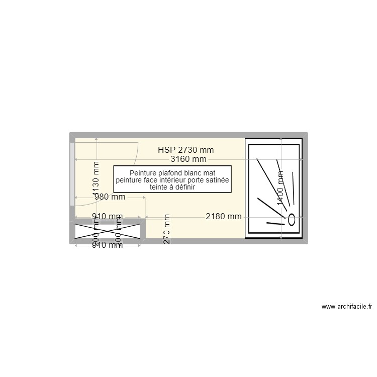 PROU TETE / D22080128 / Peinture. Plan de 2 pièces et 4 m2