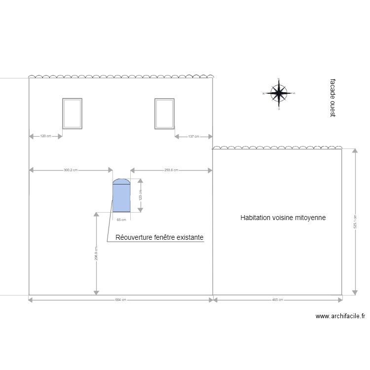 facade ouest v2. Plan de 0 pièce et 0 m2