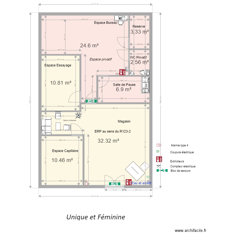 unique et feminine 4. Plan de 0 pièce et 0 m2