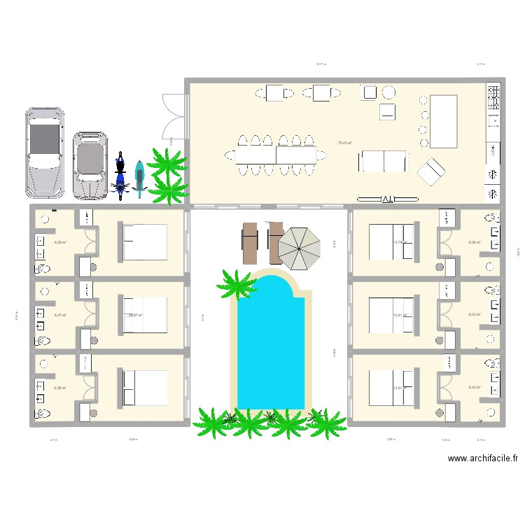 AVANCEMENT QUENTIN 2. Plan de 11 pièces et 191 m2