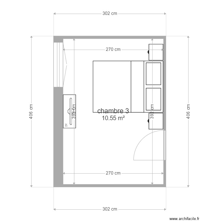 chambre 3. Plan de 0 pièce et 0 m2