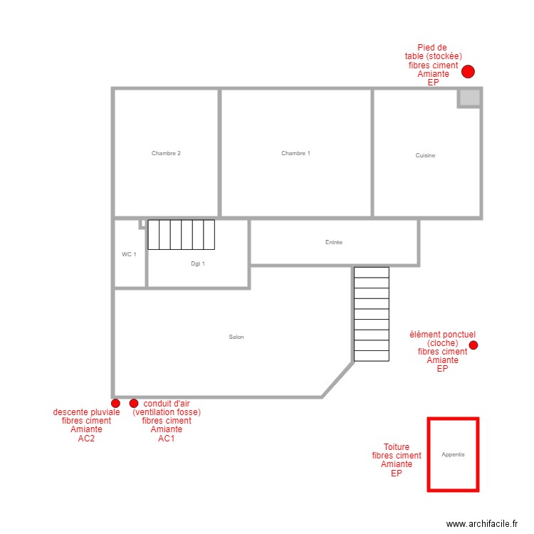 rdc BODJA. Plan de 0 pièce et 0 m2