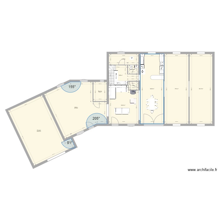 vougyNEW. Plan de 16 pièces et 392 m2