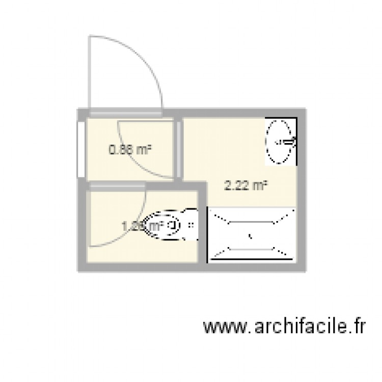 SDB Moneton. Plan de 0 pièce et 0 m2