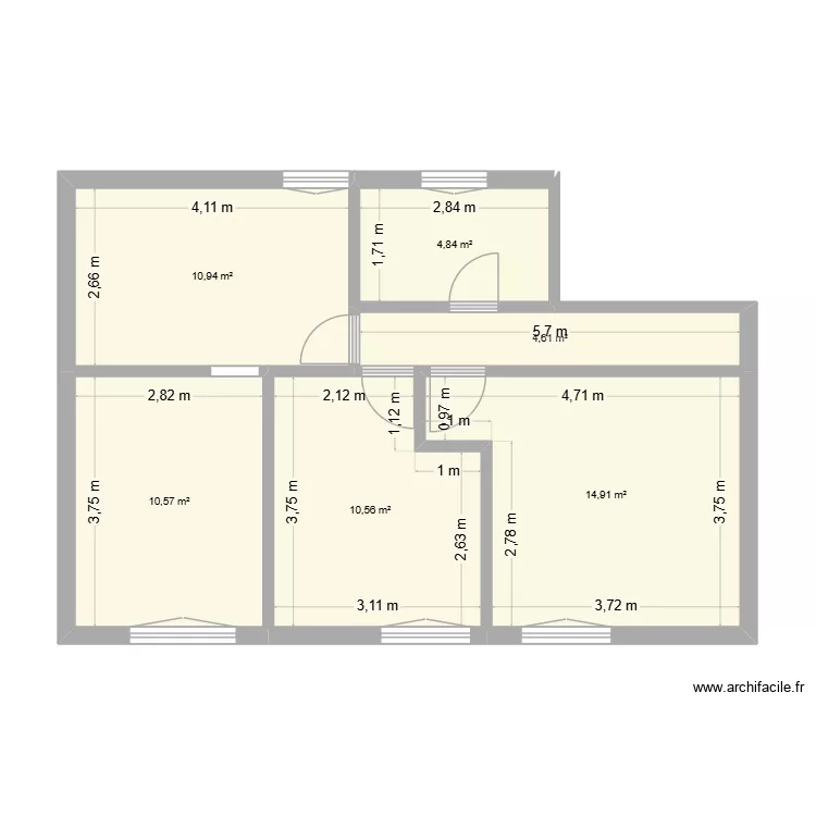 IRIS 1er etage. Plan de 6 et 56 m² IRIS 1er etage. Plan de 6 et 56 m²