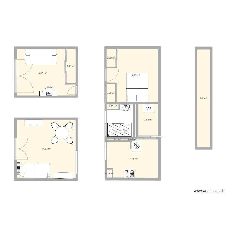 Appartement 3. Plan de 0 pièce et 0 m2