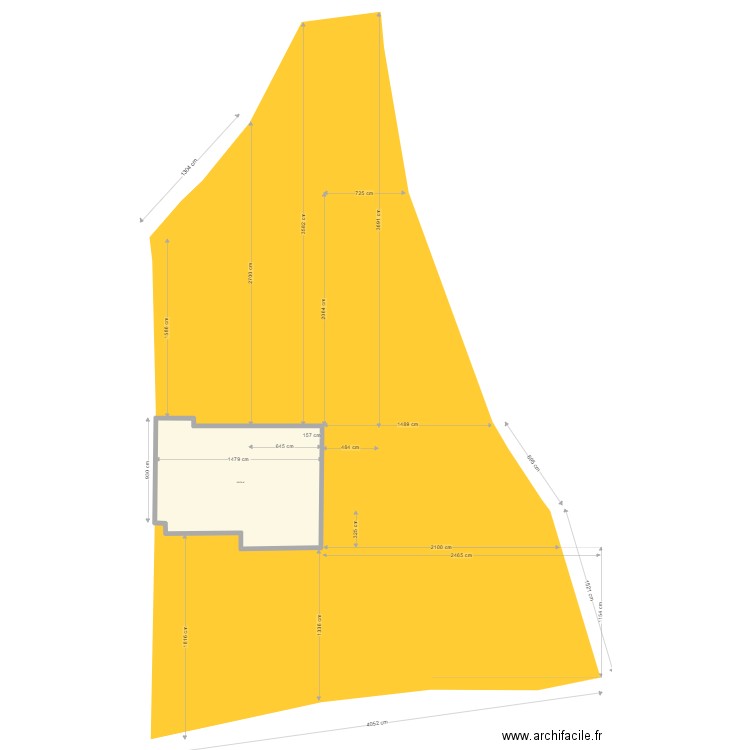 cadastre. Plan de 1 pièce et 146 m2