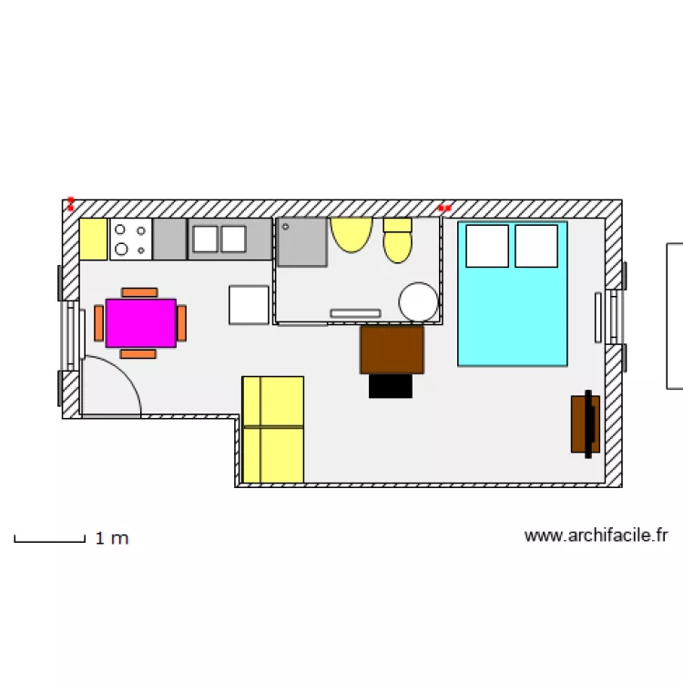 studio aménagé final. Plan de studio aménagé final. Plan de