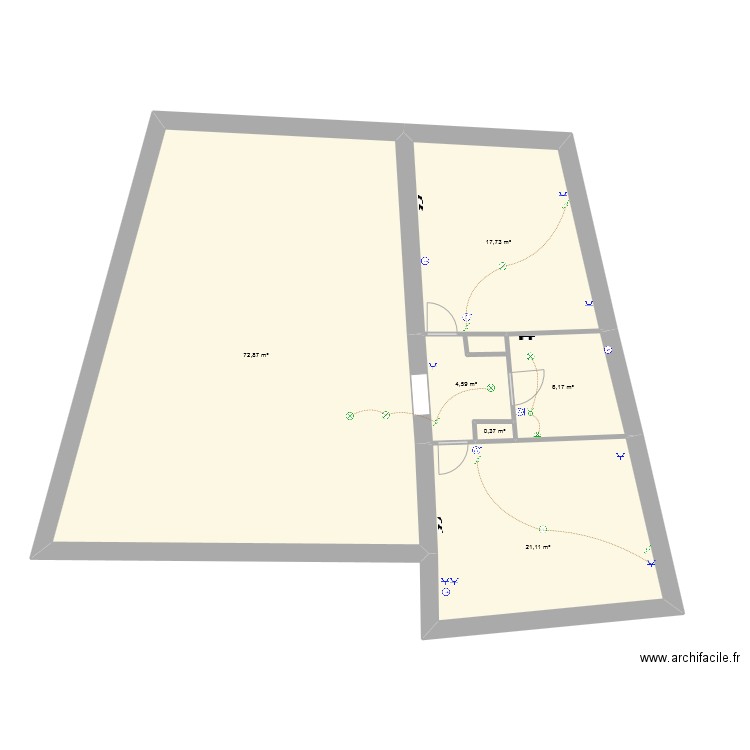 Aime_niv2_v1. Plan de 6 pièces et 123 m2