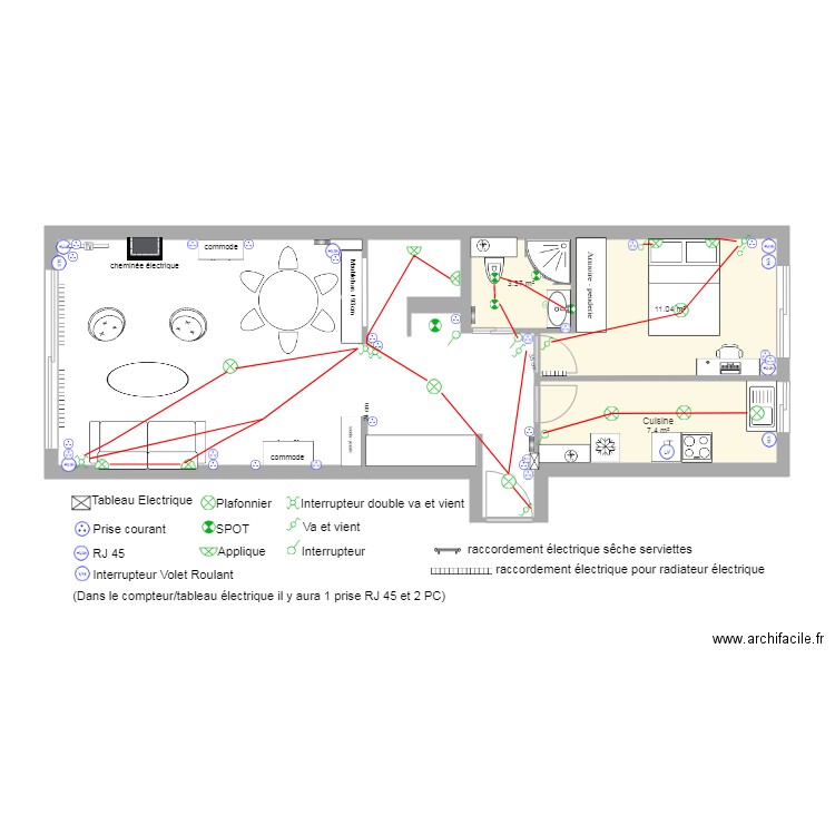 27 05 19  Plan et plan Electrique Niveau 0 t avec verrierre sejour escalier. Plan de 0 pièce et 0 m2