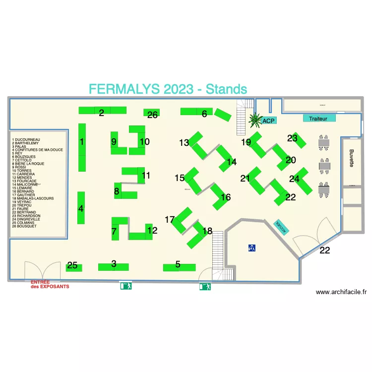 ESPACE GRAVETTE. Plan de 