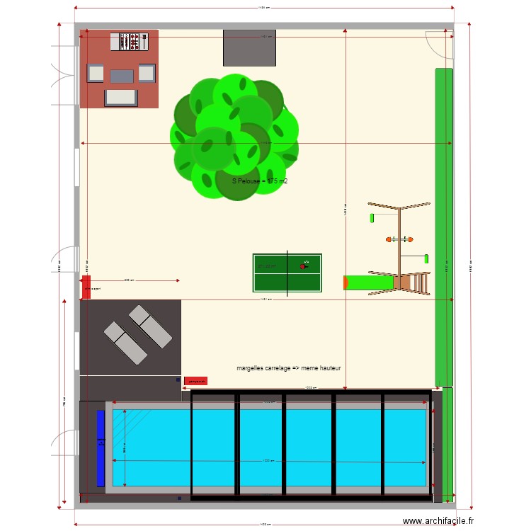 projet piscine. Plan de 0 pièce et 0 m2