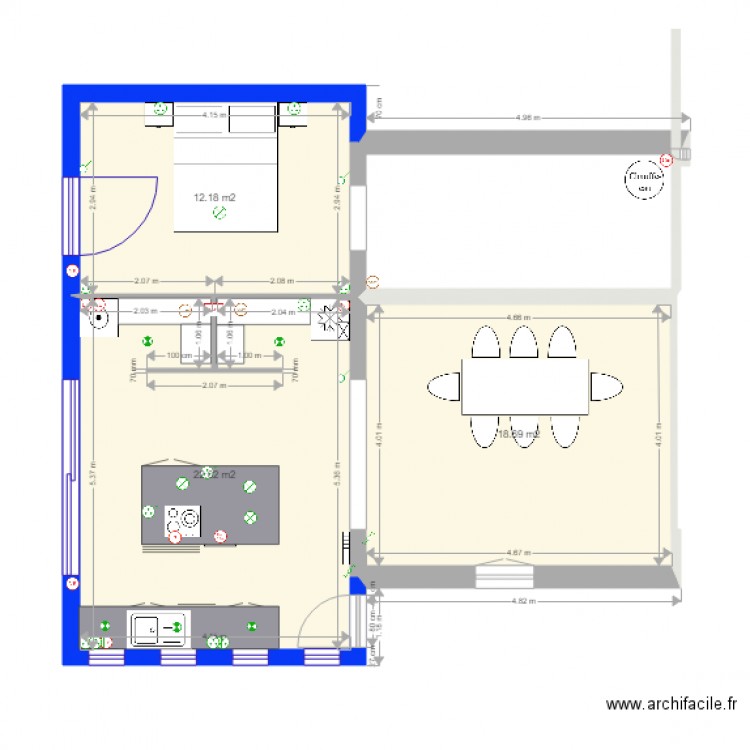 PLAN MOITIE. Plan de 0 pièce et 0 m2