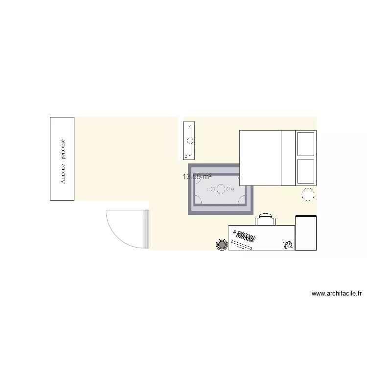 chambre juju. Plan de 