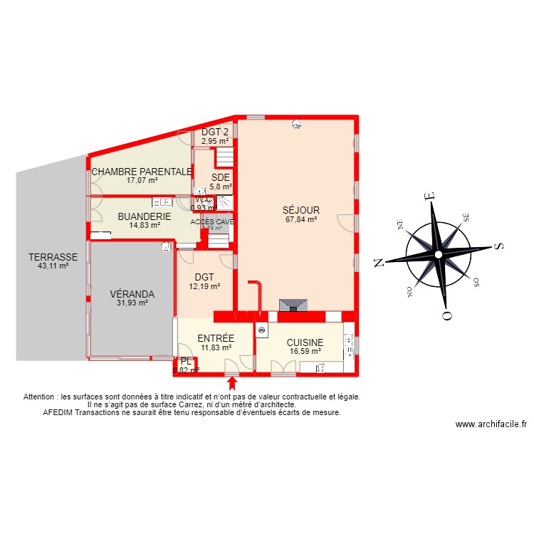 BI 10497 - PASCAL. Plan de 47 pièces et 420 m2