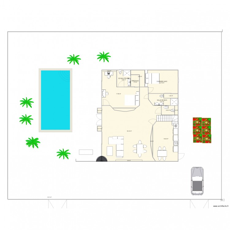 MAISON BOUZNIKA 2 RDC. Plan de 0 pièce et 0 m2