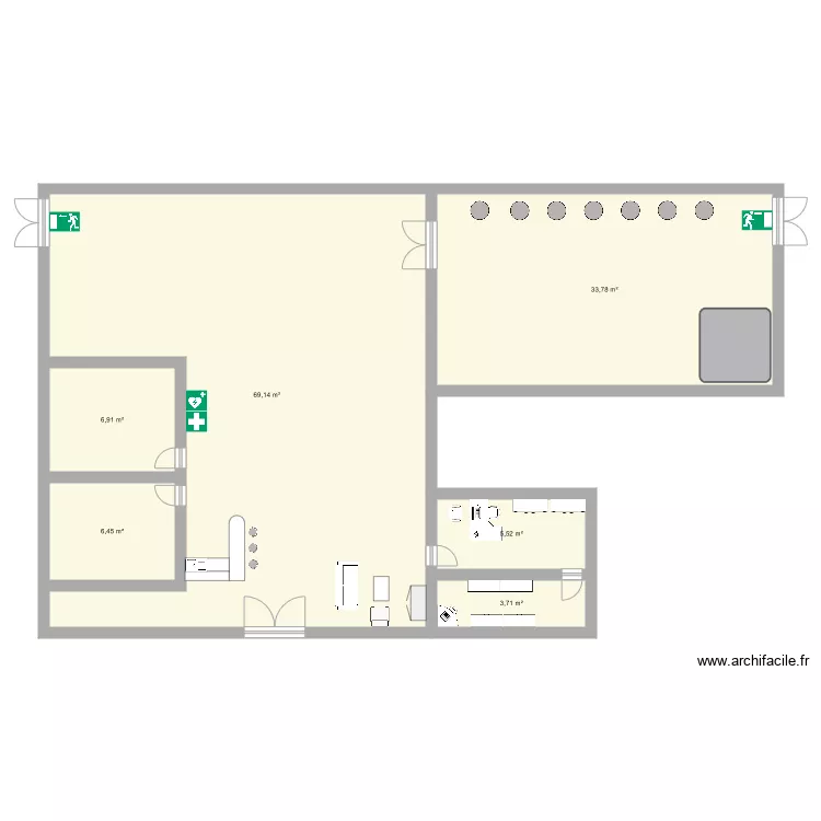 salle sport. Plan de 