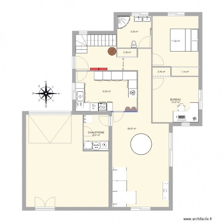 2CH RDC ET ETAGE 2. Plan de 0 pièce et 0 m2