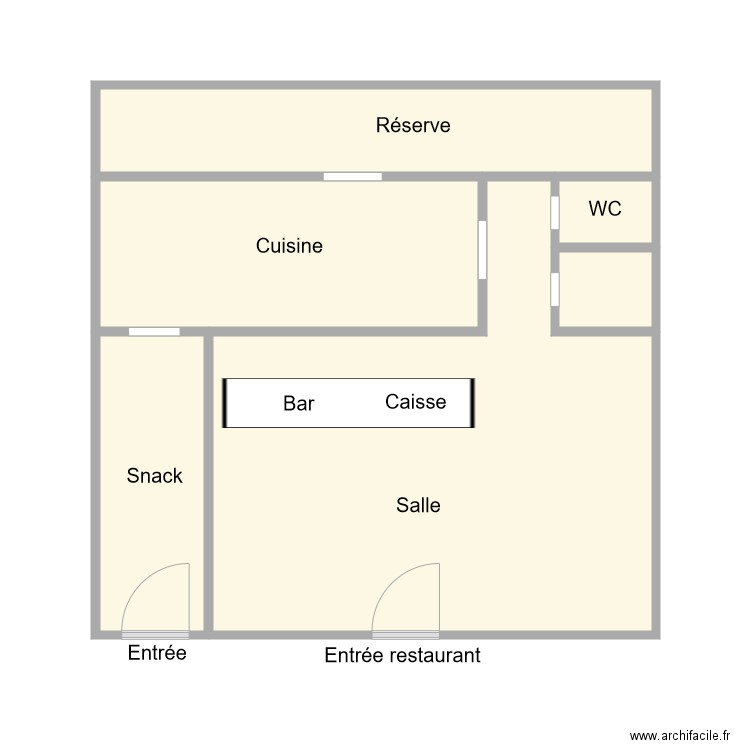 RESTAURANT MZ AIX. Plan de 6 pièces et 40 m2