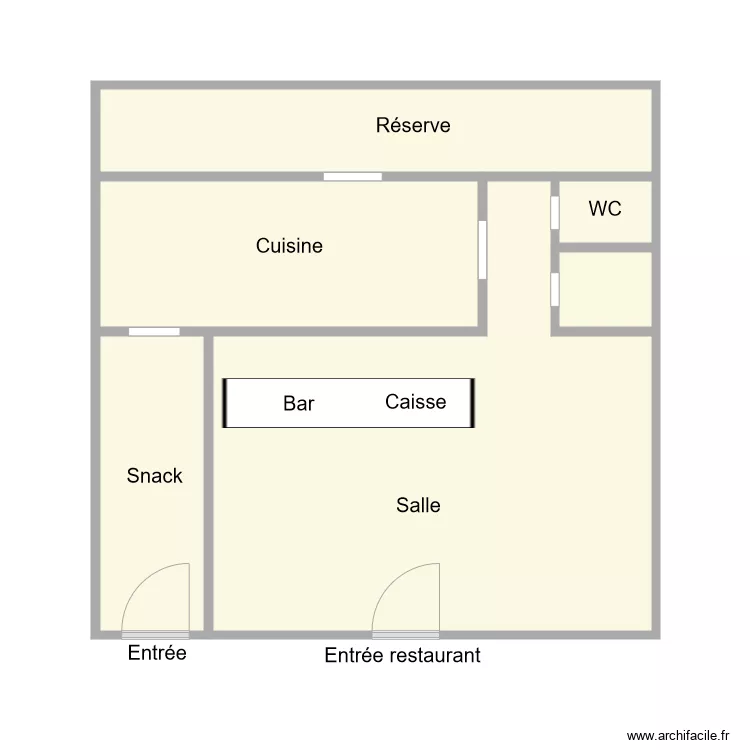 RESTAURANT MZ AIX. Plan de 