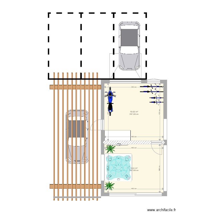 Rez de chaussée extension. Plan de 0 pièce et 0 m2