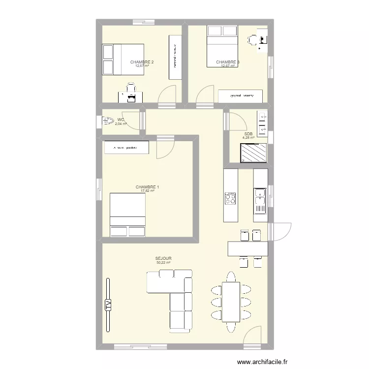 PLAN CONSTRUCTION T4 PLEIN RECTANGLE 2. Plan de 