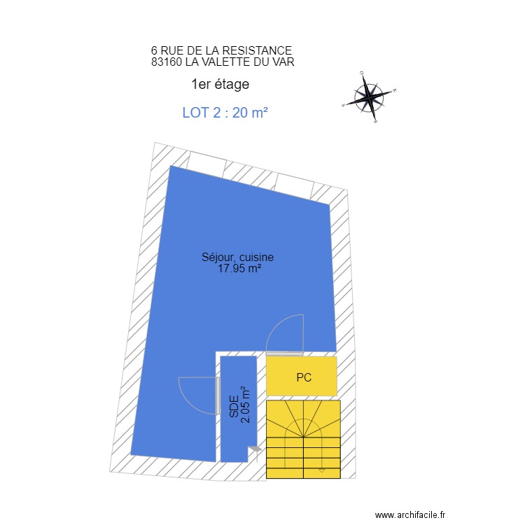 LA VALETTE . Plan de 0 pièce et 0 m2